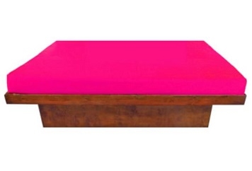 Lounge Bed - Mahogany and Pink in Naples, Marco Island, Ft. Myers