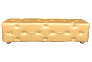 Tufted Gold Bench in Naples, Marco Island, Ft. Myers