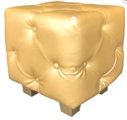 Tufted Gold Cube in Naples, Marco Island, Ft. Myers