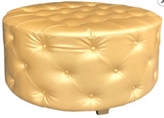 Tufted Gold Ottoman in Naples, Marco Island, Ft. Myers