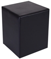 Black Leather Cube Ottoman in Naples, Marco Island, Ft. Myers