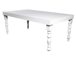 White Gloss Dining Table - White Legs in Naples, Marco Island, Ft. Myers