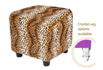 Minotti Cube Ottoman - Leopard Print in Naples, Marco Island, Ft. Myers