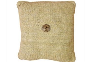 Pillow - Burlap Button in Naples, Marco Island, Ft. Myers