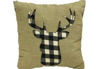 Pillow - Holiday Plaid Deer in Naples, Marco Island, Ft. Myers