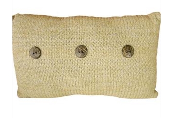 Pillow - Rectangular Burlap Three Button in Naples, Marco Island, Ft. Myers