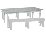 Whitewash Farm Table + 2 Whitewash Farm Bench Package in Naples, Marco Island, Ft. Myers