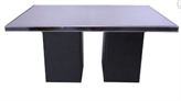 Leather Black Dining Table - Mirror Top in Orlando
