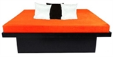 Lounge Bed - Black and Pumpkin in Orlando