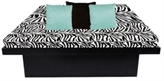 Lounge Bed - Black and Zebra in Orlando