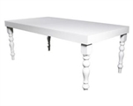 White Gloss Dining Table - White Legs in Orlando