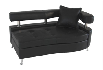 Castillian Stiletto Black Chaise Sectional Left Loveseat in Miami, Ft. Lauderdale, Palm Beach