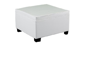 High Back White Ottoman in Miami, Ft. Lauderdale, Palm Beach