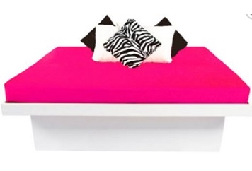 Lounge Bed - White and Pink in Miami, Ft. Lauderdale, Palm Beach