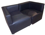 Function Loveseat Sectional with Arms - Black in Orlando