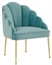 Forum Velvet Chair - Sea Blue in Miami, Ft. Lauderdale, Palm Beach