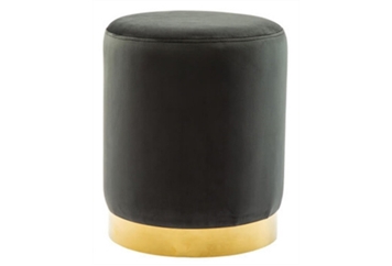 Forum Velvet Ottoman - Black in Miami, Ft. Lauderdale, Palm Beach