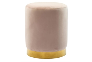 Forum Velvet Ottoman - Blush in Miami, Ft. Lauderdale, Palm Beach