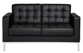 Knoll Loveseat - Black in Miami, Ft. Lauderdale, Palm Beach