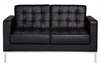 Knoll Loveseat - Black in Miami, Ft. Lauderdale, Palm Beach