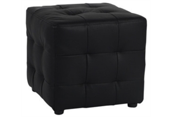 Tufted Ottoman - Black in Miami, Ft. Lauderdale, Palm Beach