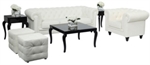 Tufted Ottoman - White in Miami, Ft. Lauderdale, Palm Beach