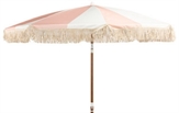 Umbrella - Fringe, Striped Pink in Miami, Ft. Lauderdale, Palm Beach