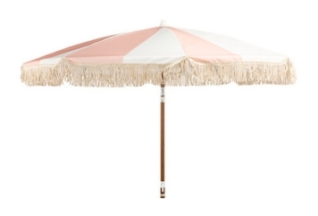 Umbrella - Fringe, Striped Pink in Miami, Ft. Lauderdale, Palm Beach