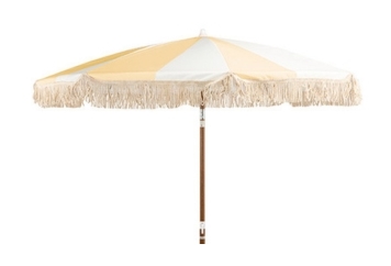 Umbrella - Fringe, Striped Yellow in Miami, Ft. Lauderdale, Palm Beach