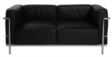 Castillian Stiletto Black Loveseat in Orlando