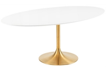 Tulip Dining Table - Gold in Tampa, St Petersburg