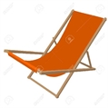 Sling Beach Chair Orange in Miami, Ft. Lauderdale, Palm Beach