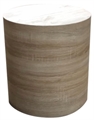 Brown and White End Table Round in Miami, Ft. Lauderdale, Palm Beach