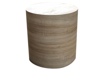 Brown and White End Table Round in Miami, Ft. Lauderdale, Palm Beach