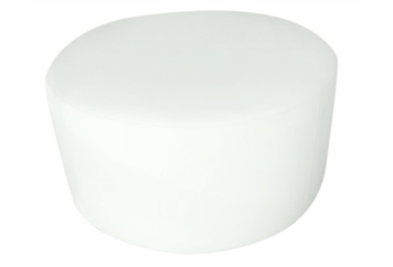 Round Ottoman - White in Miami, Ft. Lauderdale, Palm Beach