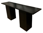 Platform Long Black Wood Highboy Table Large in Miami, Ft. Lauderdale, Palm Beach