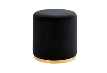 Black Velvet Ottoman in Miami, Ft. Lauderdale, Palm Beach