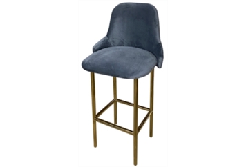 Royal Barstool Square Gold Shiny - Dark Gray in Miami, Ft. Lauderdale, Palm Beach