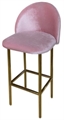 Royal Barstool Curved Gold Shiny - Pink in Miami, Ft. Lauderdale, Palm Beach