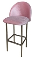 Royal Barstool Curved Silver - Pink in Miami, Ft. Lauderdale, Palm Beach