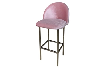 Royal Barstool Curved Silver - Pink in Miami, Ft. Lauderdale, Palm Beach