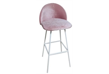 Royal Barstool Curved White - Pink in Miami, Ft. Lauderdale, Palm Beach