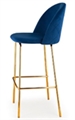 Royal Barstool Curved Gold - Blue in Miami, Ft. Lauderdale, Palm Beach