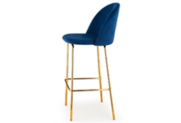 Royal Barstool Curved Gold - Blue in Miami, Ft. Lauderdale, Palm Beach