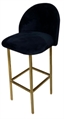 Royal Barstool Curved Gold Shiny - Black in Miami, Ft. Lauderdale, Palm Beach