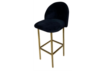 Royal Barstool Curved Gold Shiny - Black in Miami, Ft. Lauderdale, Palm Beach