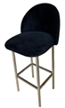 Royal Barstool Curved Silver - Black in Miami, Ft. Lauderdale, Palm Beach