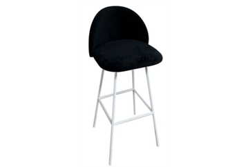 Royal Barstool Curved White - Black in Miami, Ft. Lauderdale, Palm Beach