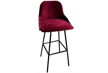 Royal Barstool Square Black - Burgundy in Miami, Ft. Lauderdale, Palm Beach