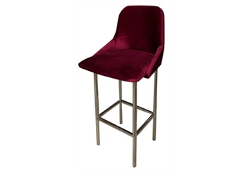 Royal Barstool Square Silver - Burgundy in Miami, Ft. Lauderdale, Palm Beach